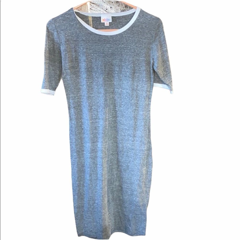 LulaRoe Grey/White Trim Dress Size XS